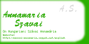 annamaria szavai business card